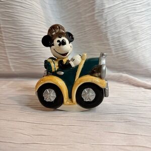 Disney Enesco Mickey Mouse "Drive My Car" Musical Figurine Vintage Ceramic Works